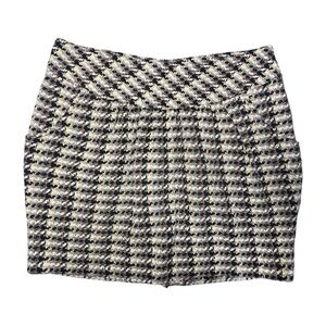 OneA Mini Skirt PXL Multicolor Tweed‎ Houndstooth Side Pockets Retro Chic NEW